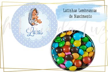 Lembranca Latinhas Personalizadas Nascimento