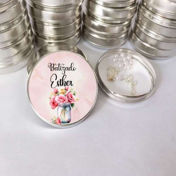 Lembrancinha Batizado Latinha Personalizada Latinha com Mini Tercinho Decoração