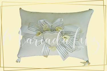 Almofada Para Alianca Casamento Branca  Decoração