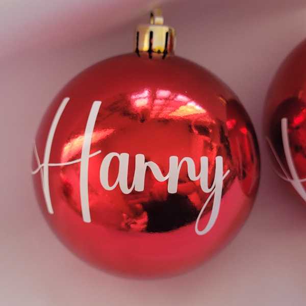 Bola de Natal Personalizada Nome Decoração