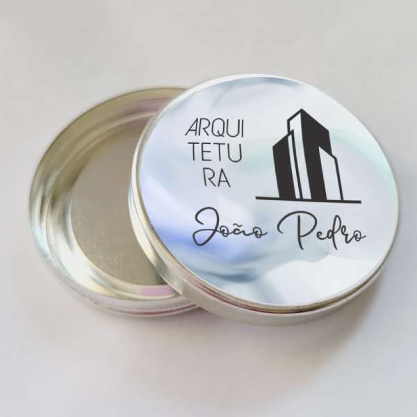 Brindes para Formatura Arquitetura Latinha Personalizada Vazia Decoração