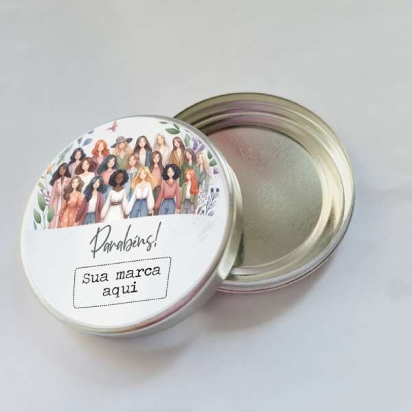 Dia Internacional da Mulher Lembrancinhas Latinha Personalizada Vazia Decoração