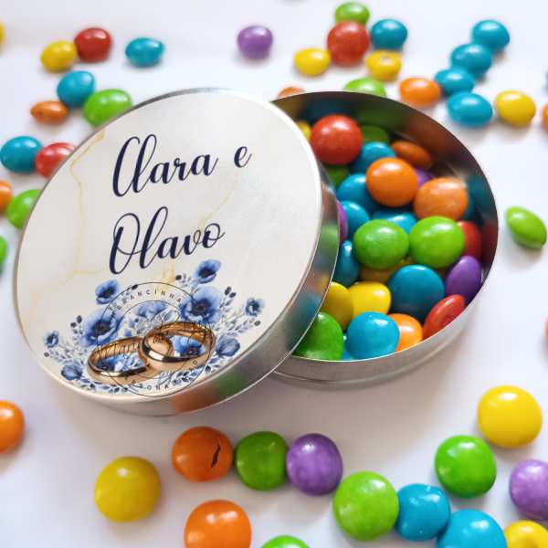 Lembrancinhas Casamento Latinha Personalizada Latinha com Balinhas Decoração