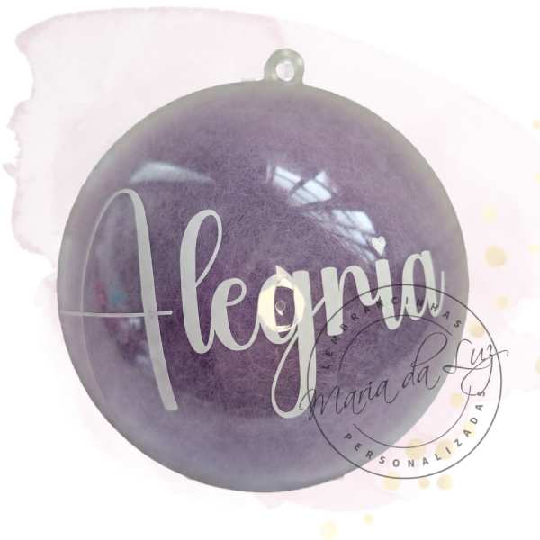 Lembrança Bola de Natal Personalizada Decoração