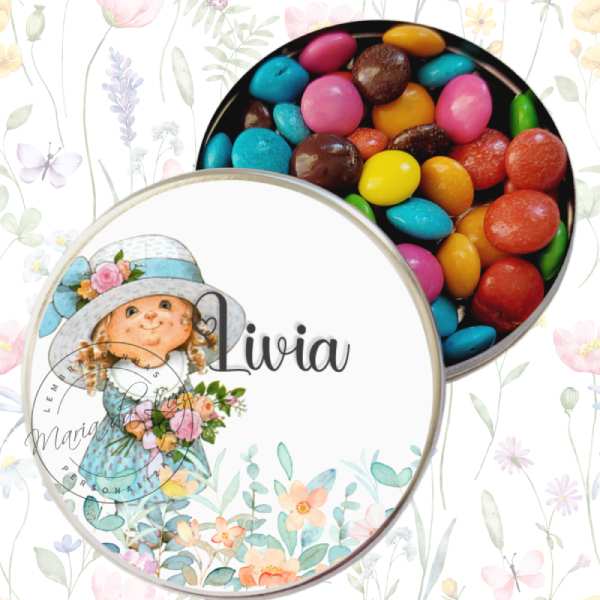Lembrancinha de Aniversário Jardim Encantado Latinha com Balinhas Decoração