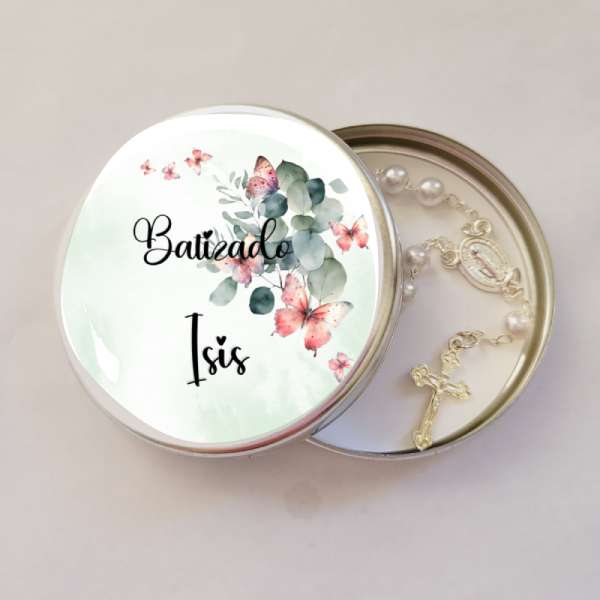 Lembrancinha para Batizado na Latinha Latinha com Mini Tercinho Decoração
