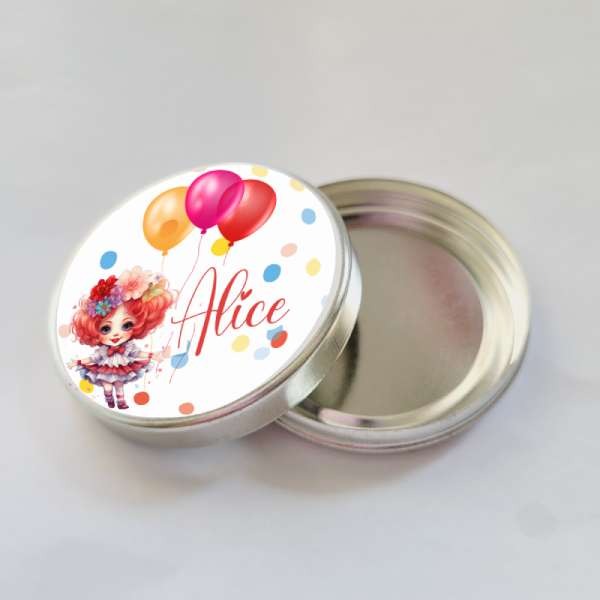 Lembrancinha Circo Menina Latinha Personalizada Vazia Decoração
