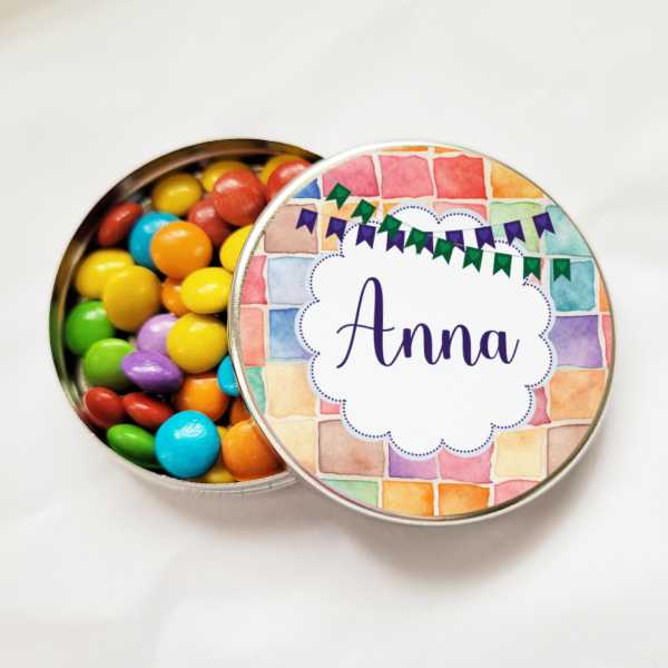 Lembrancinha Latinha Personalizada Festa Junina Latinha com Balinhas Decoração