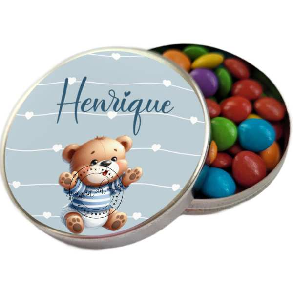 Lembrancinha Latinha Lembrança Bebê Latinha com Balinhas Decoração
