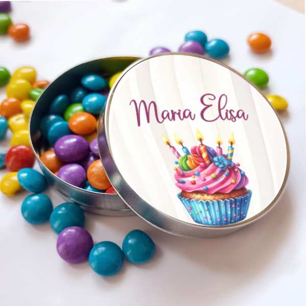 Lembrancinha Latinha Personalizada com Confete Latinha com Balinhas Decoração