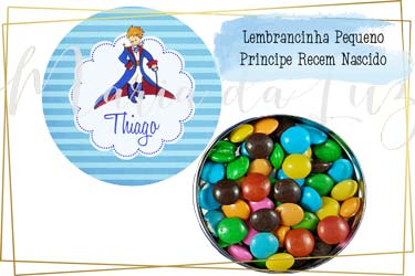 Lembrancinha Pequeno Prinicpe Aniversario Latinha com Balinhas Decoração