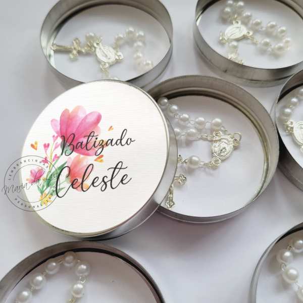 Lembrancinha de Batizado Mini Tercinho Latinha com Mini Tercinho Decoração