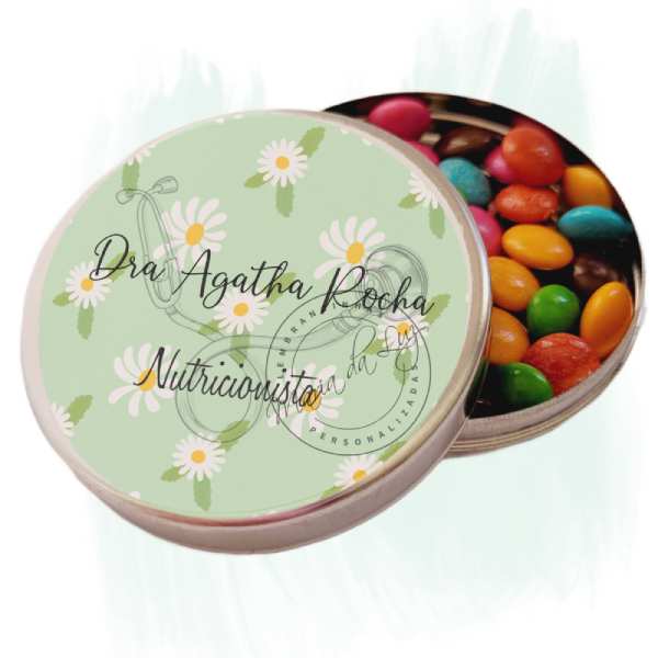 Lembrancinha Formatura Nutrição Latinha com Balinhas Decoração
