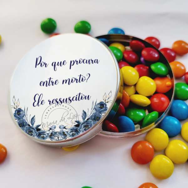 Lembrancinha para Aniversário de Igreja Evangélica Latinha com Balinhas Decoração