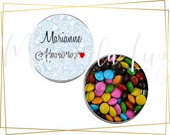 Lembrancinhas Homenagem Formatura Latinha com Balinhas Decoração