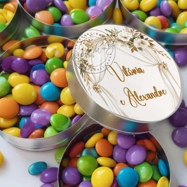Lembrancinhas de Casamento para Convidados Latinha com Balinhas Decoração