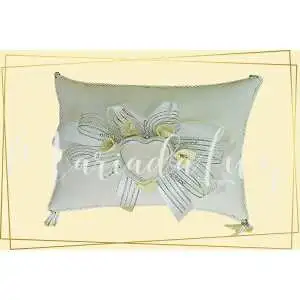 Almofada Para Alianca Casamento Branca  Decoração