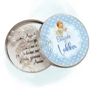 Latinha Lembrança Batizado Latinha com Mini Tercinho Decoração