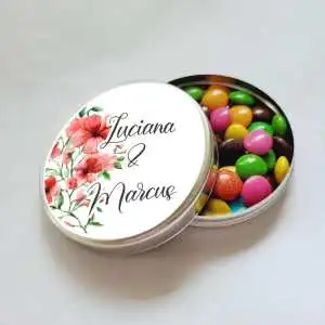 Lembrancinha Latinha Personalizada para Casamento Latinha com Balinhas Decoração