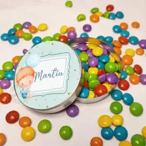 Lembranças para Maternidade Menino Masculino Latinha com Balinhas Decoração