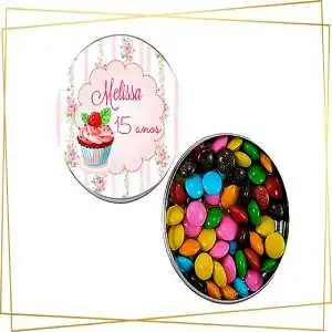 Lembrancinha Latinha Personalizada para Aniversário Latinha com Balinhas Decoração