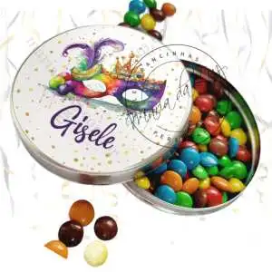 Lembrancinha Baile de Carnaval Latinha com Balinhas Decoração