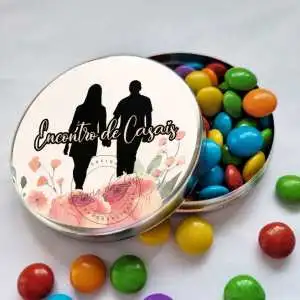 Lembrancinha para Encontro de Casal Latinha com Balinhas Decoração