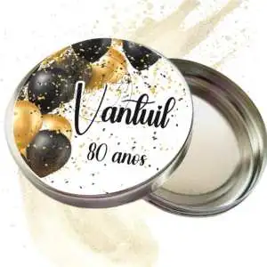 Lembrancinha Festa para 80 anos Latinha Personalizada Vazia Decoração