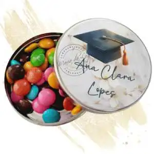 Lembrancinha Formatura Capelo Latinha com Balinhas Decoração