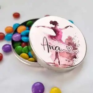 Lembrancinha Tema Bailarina Latinha com Balinhas Decoração