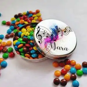 Lembrancinha Tema Música Latinha com Balinhas Decoração
