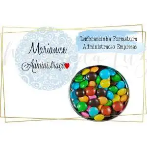 Lembrancinha Formatura Administração Empresas Latinha com Balinhas Decoração