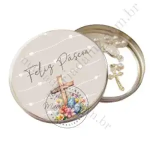 Lembrancinha de Páscoa para Catequese Latinha com Mini Tercinho Decoração