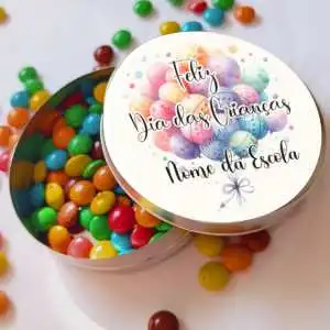 Lembrancinhas Dia das Crianças Latinha com Balinhas Decoração