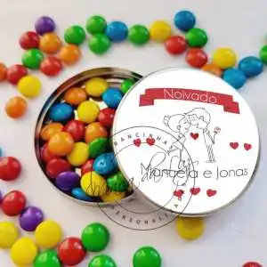 Lembrancinhas Latinhas Noivado Latinha com Balinhas Decoração