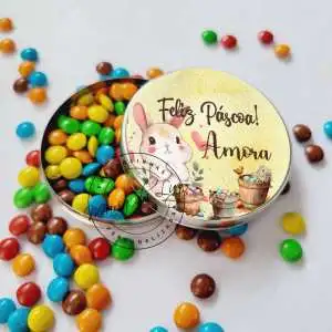 Lembrancinhas de Páscoa Latinha com Balinhas Decoração