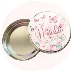 Lembrancinhas Tema Borboletas Latinha Personalizada Vazia Decoração