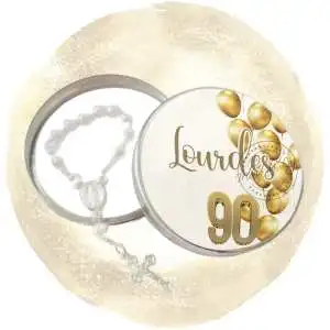 Lembrancinhas de Aniversário de 90 anos Feminino Latinha com Mini Tercinho Decoração