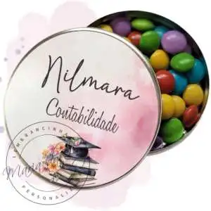 Lembrancinhas Formatura Contabilidade Latinha com Balinhas Decoração
