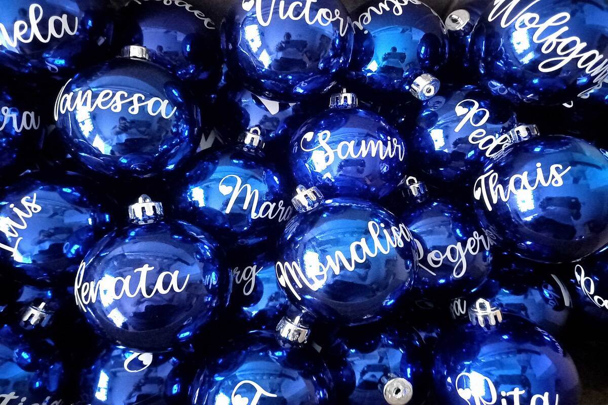 Bolas de Natal personalizadas com Nome Proprio