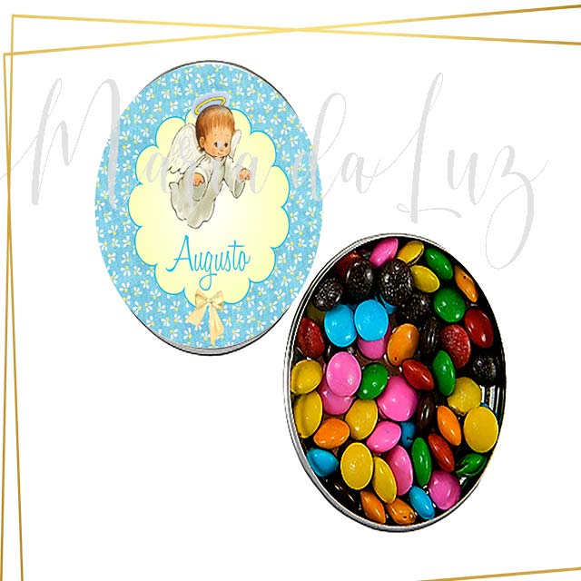 Lembrancinha Latinha Personalizada Anjinho