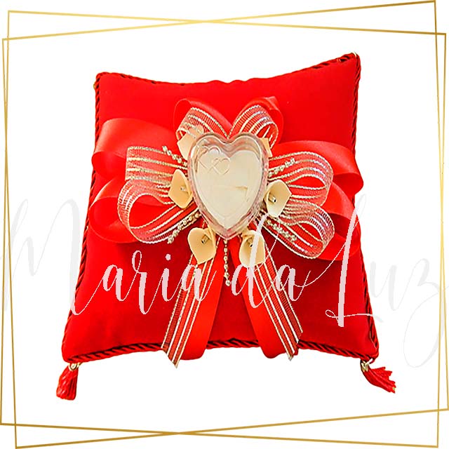 Porta aliancas Casamento Vermelho