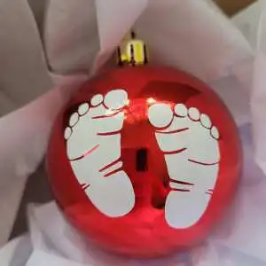 Bola Personalizada Natal Pezinhos Bebê