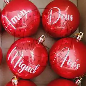 Bolas de Natal Personalizadas Palavras