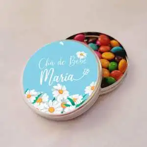 Latinha Chá de Bebê Azul
