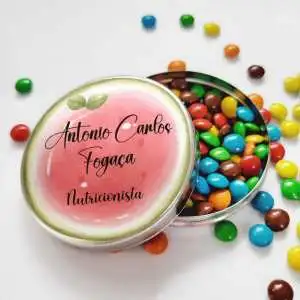 Lembrancinha Nutrição Latinha com Balinhas