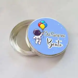 Lembrancinha de Chá de Bebê Surpresa Na Latinha Personalizada