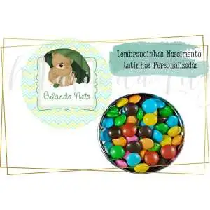 Lembrancinhas de Nascimento Latinhas Personalizadas