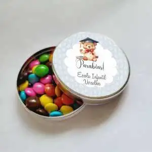 Lembrancinhas Personalizadas para Formatura Infantil Latinha com Balinhas